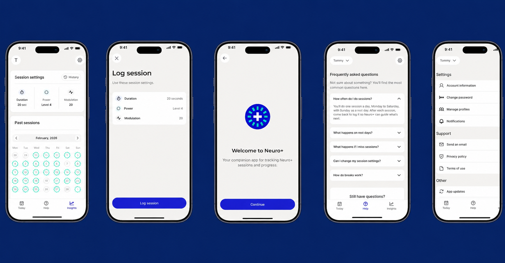 Neuro+ Academy app screens